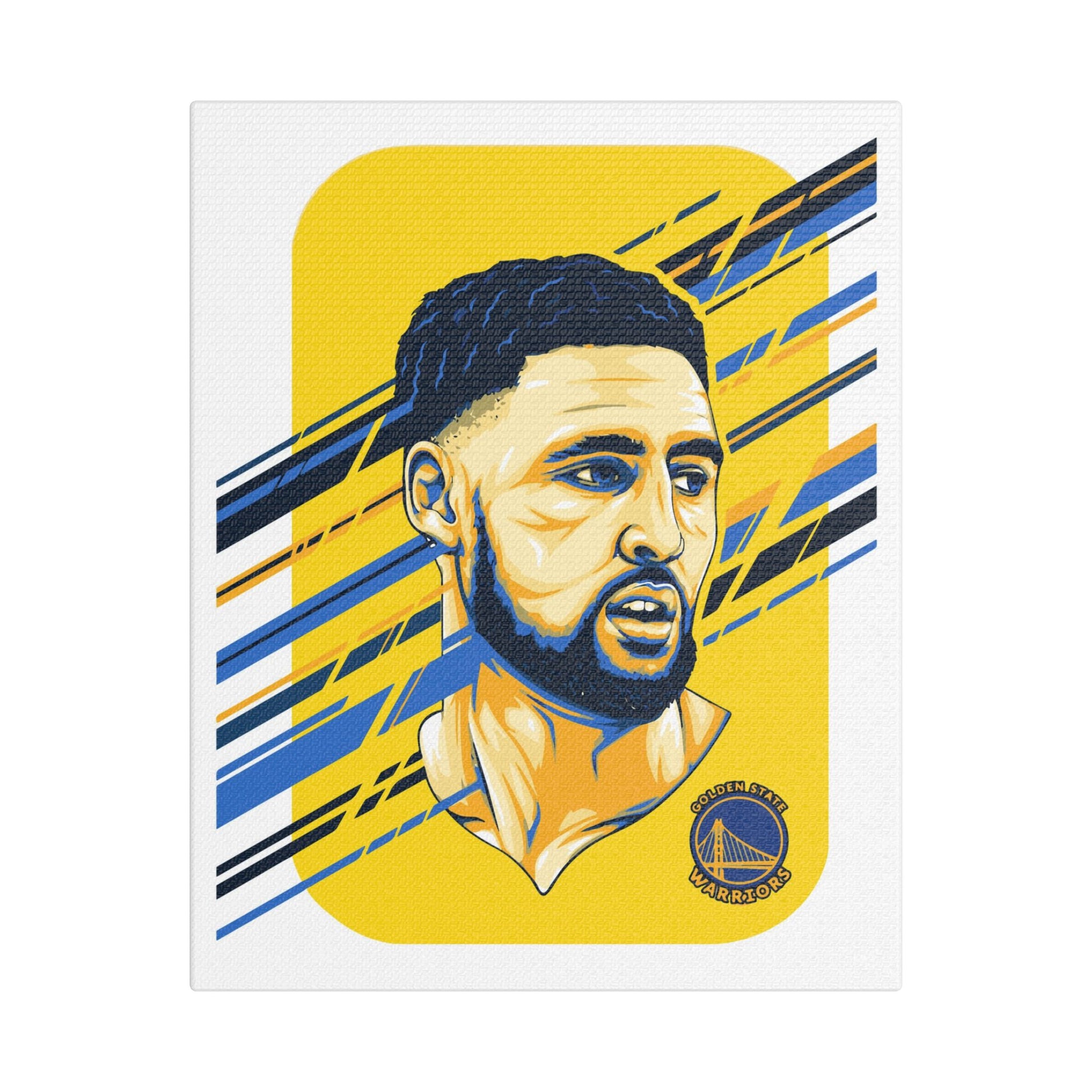 Klay Thompson Canvas Art - Golden State Warriors Wall Decor - CreativeRino