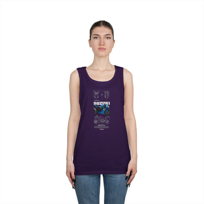 Suzuki GSX-R 600 Motorcycle Tank Top - Unisex Heavy Cotton - CreativeRino