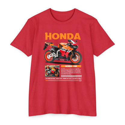Honda CBR Motorcycle Unisex Jersey T-shirt - Perfect for Bikers and Racing Enthusiasts - CreativeRino