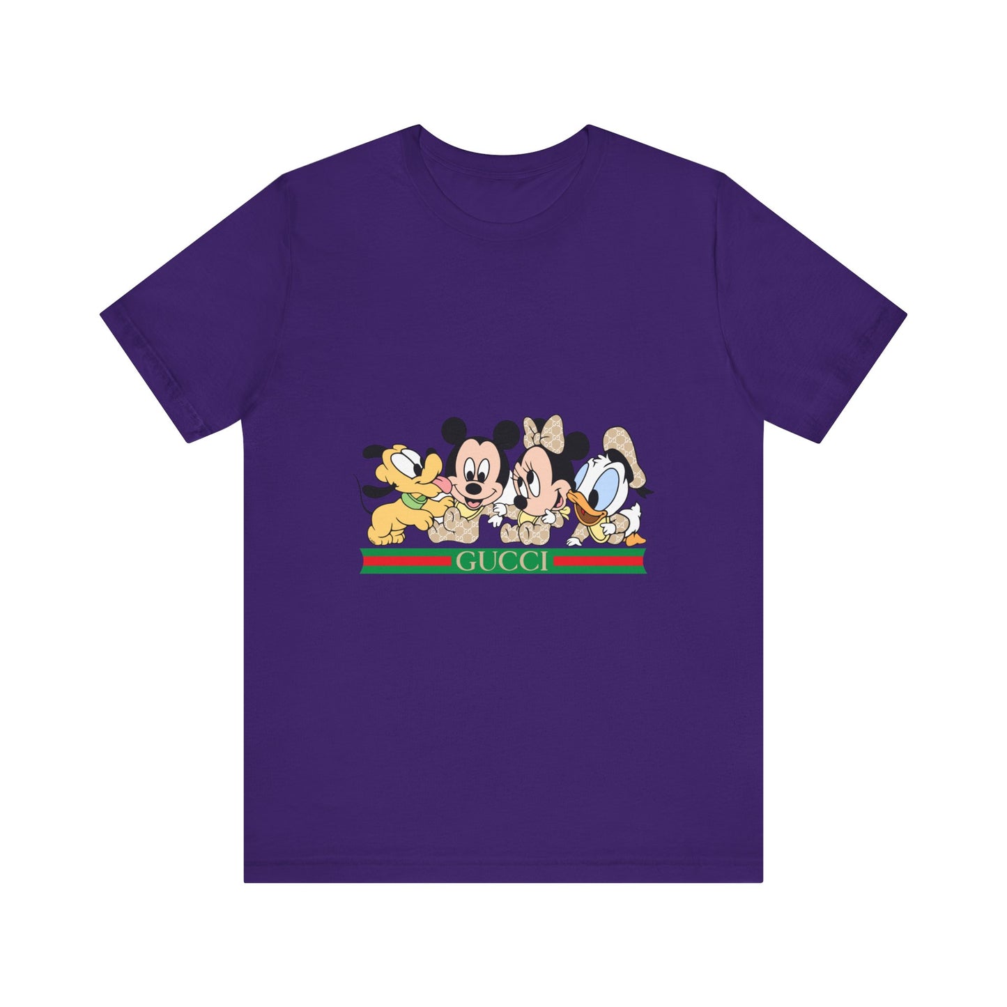 Gucci Mickey Mouse Graphic Tee - Unisex Jersey Short Sleeve T-shirt - CreativeRino