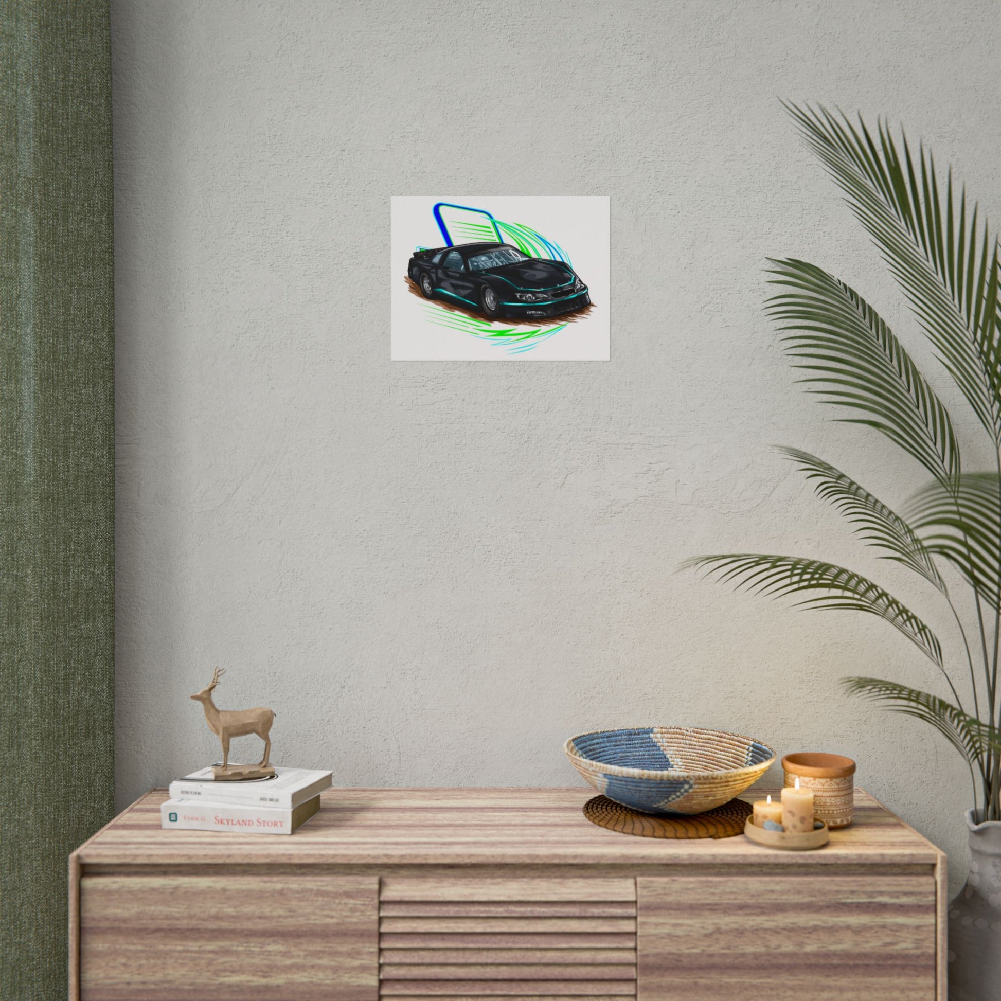 Racing Car Rolled Poster - High-Speed Car Art for Car Enthusiasts and Collectors - CreativeRino