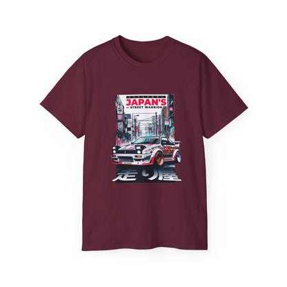Japan's Street Warrior Unisex Ultra Cotton Tee - Vintage Car Graphic T-Shirt - CreativeRino