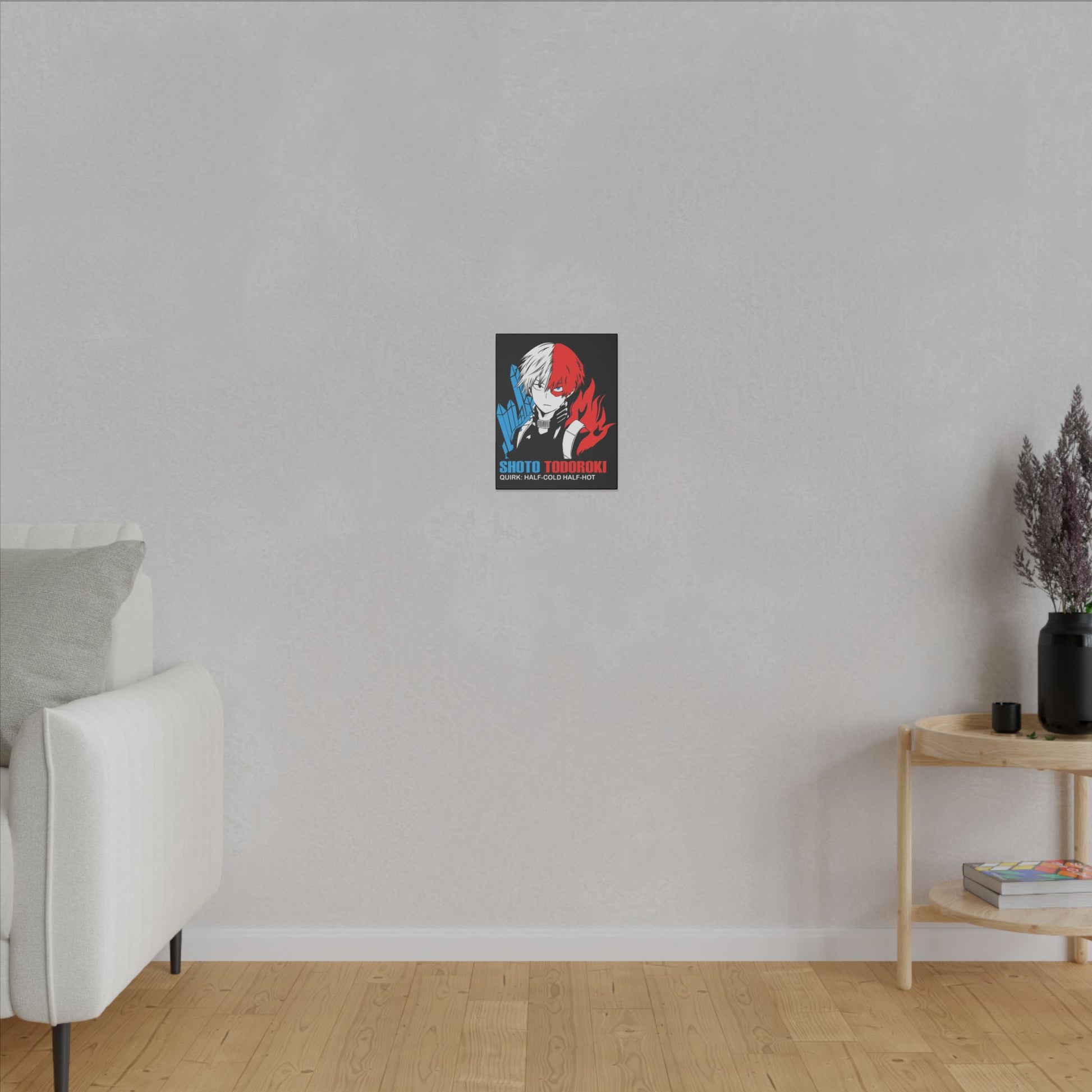 Shoto Todoroki Canvas Art Print - My Hero Academia Home Decor - CreativeRino