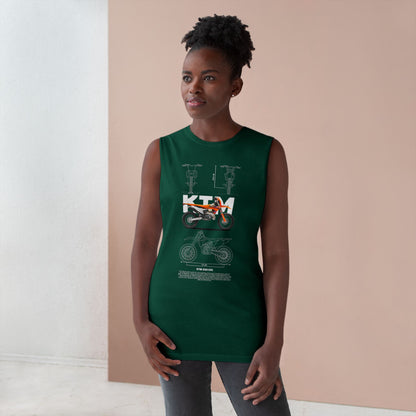KTM 250 EXC Motorcycle Unisex Tank Top - Perfect for Riders and Outdoor Enthusiasts - CreativeRino