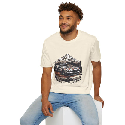 Vintage Rally Car Adventure Unisex T-Shirt - CreativeRino