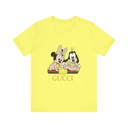 Mickey & Goofy Gucci Inspired Tee - Unisex Jersey Short Sleeve T-shirt - CreativeRino