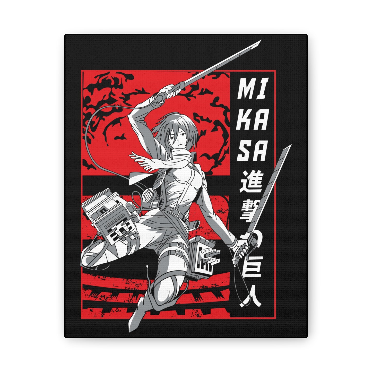 Mikasa Ackerman Canvas Art - Attack on Titan Wall Decor - CreativeRino
