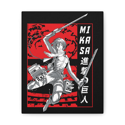 Mikasa Ackerman Canvas Art - Attack on Titan Wall Decor - CreativeRino