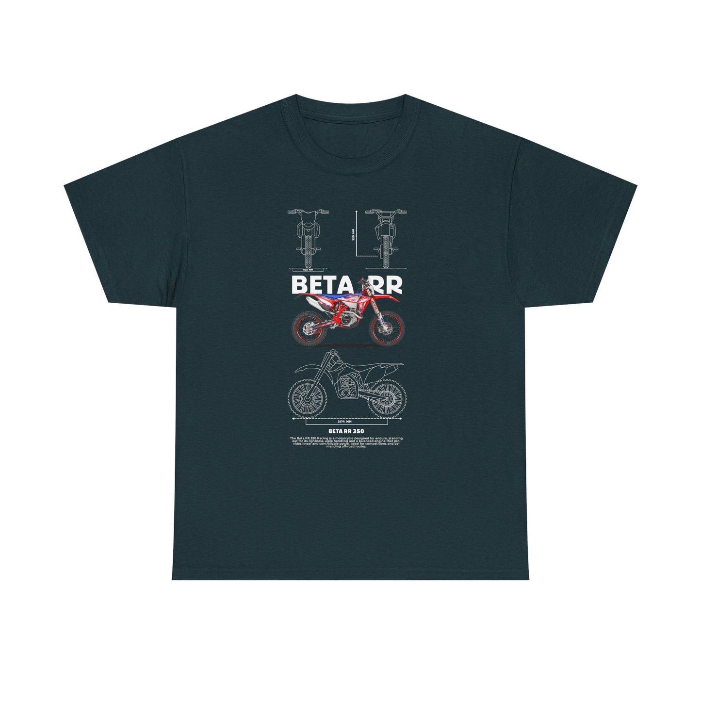 Unisex Heavy Cotton Tee - Beta RR Motorcycle Graphic T-shirt - CreativeRino
