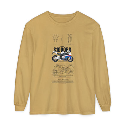 BMW S1000RR Motorcycle Long Sleeve T-Shirt - Unisex Garment-Dyed - CreativeRino