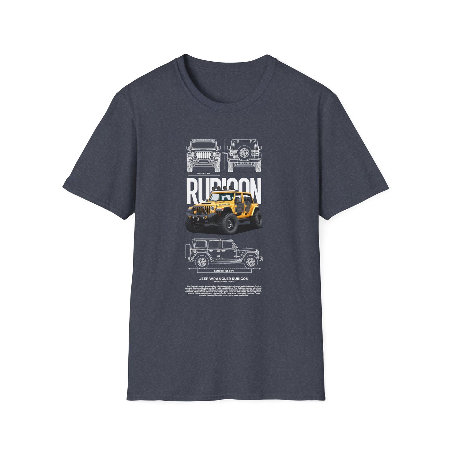 Rubicon Awaits Unisex Softstyle T-Shirt - Off-Road Vehicle Design - CreativeRino
