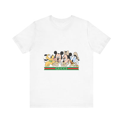 Gucci Mickey Mouse Graphic Tee - Unisex Jersey Short Sleeve T-shirt - CreativeRino