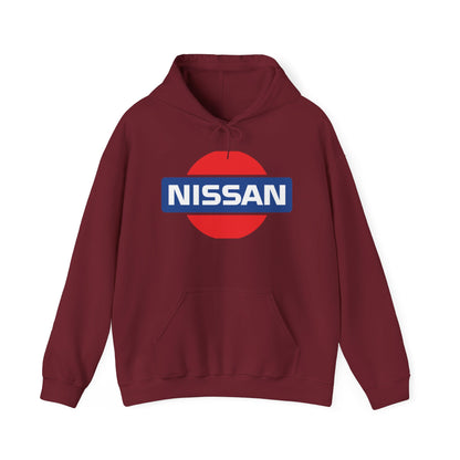 Nissan Logo Hoodie - Vintage Style Unisex Heavy Blend Sweatshirt - CreativeRino