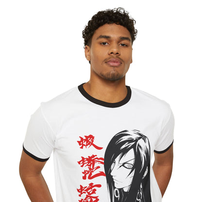 Anime-Inspired Unisex Cotton Ringer Tee – Naruto Graphic T-shirt for Fans - CreativeRino