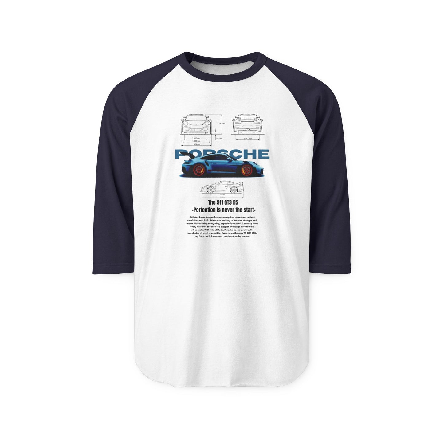 Porsche Classic Car Unisex Raglan Shirt - Perfect T-shirt for Auto Enthusiasts - CreativeRino