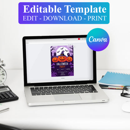 Pumpkin Halloween Party Invitation Template - CreativeRino