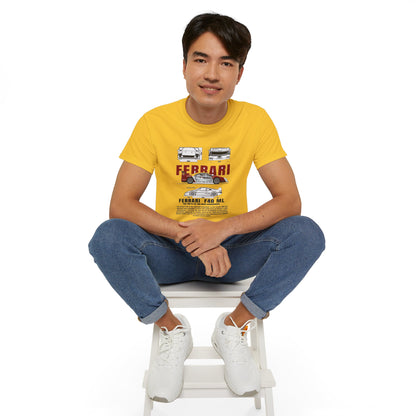Ferrari F40 Multi-Graphic Unisex Ultra Cotton Tee | Car Enthusiast Gift T-shirt - CreativeRino