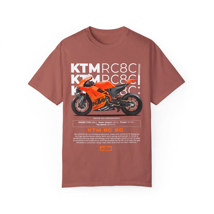 KTM RC 8C Unisex Garment-Dyed T-Shirt - Perfect for Motorcycle Enthusiasts - CreativeRino