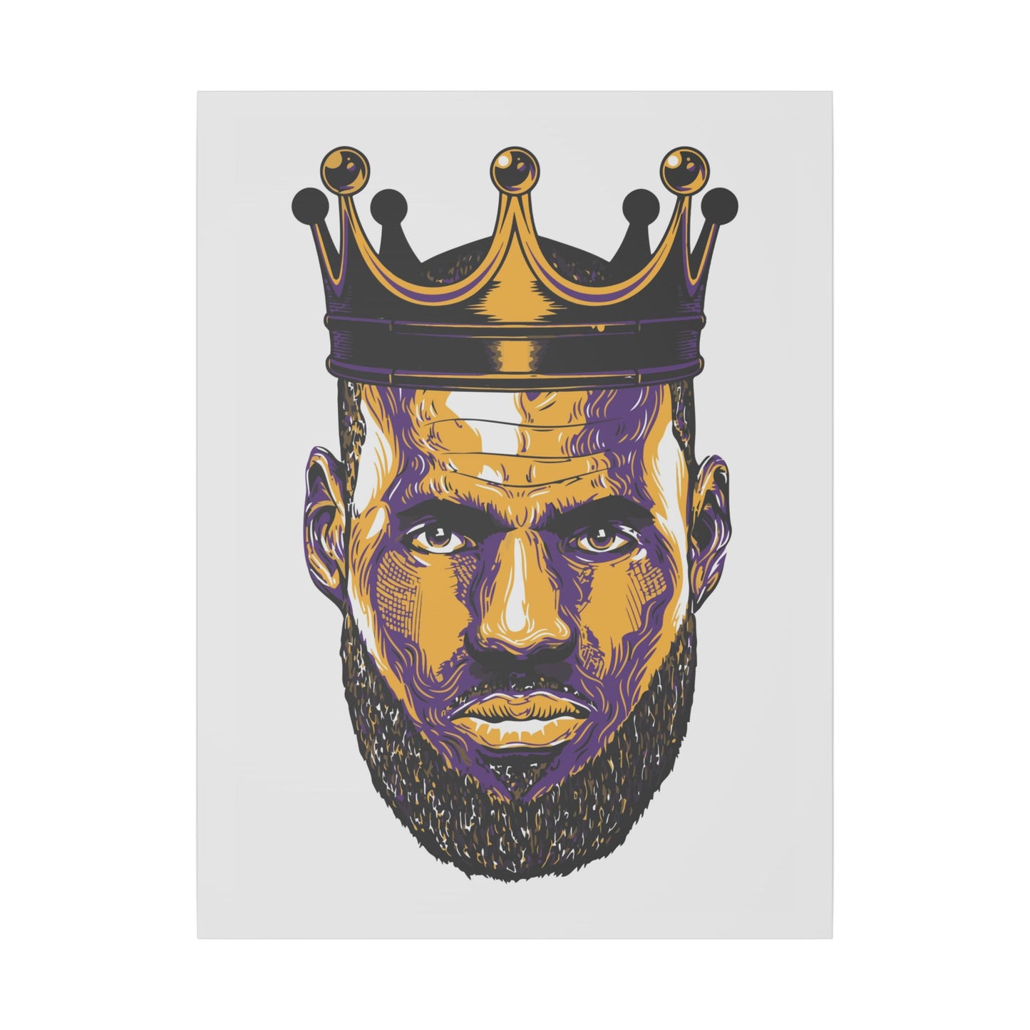 LeBron James Crowned Canvas Wall Art - Statement Piece for Basketball Fans - CreativeRino