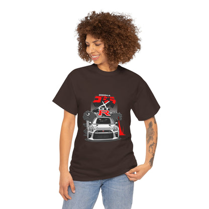 Nissan GT-R Godzilla Unisex Heavy Cotton Tee - Racing T-shirt Design for Car Enthusiasts - CreativeRino