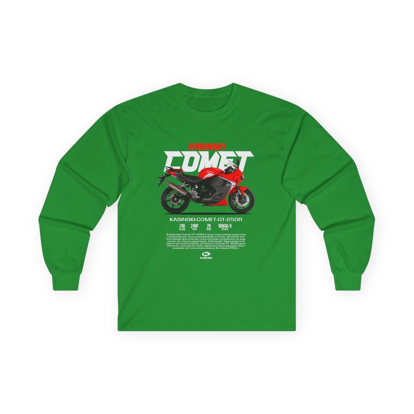 Kasinski Comet GT 250R Motorcycle Long Sleeve Tee - Unisex Ultra Cotton Graphic T-shirt - CreativeRino