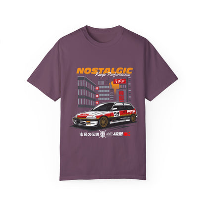 Nostalgic JDM Racer T-shirt - Unisex Garment-Dyed Tee - CreativeRino