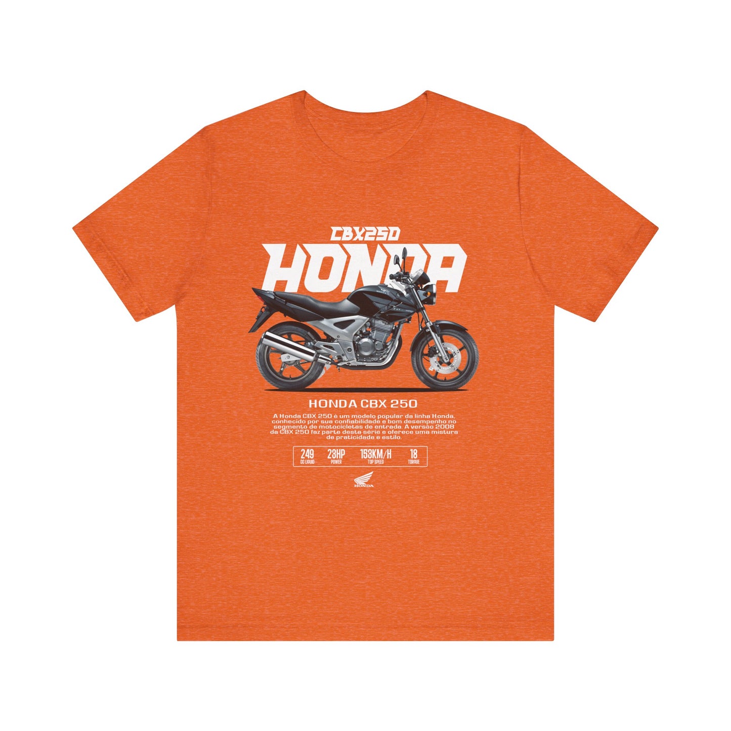 Honda CBX 250 Motorcycle Unisex Tee - Retro Style Short Sleeve T-shirt - CreativeRino