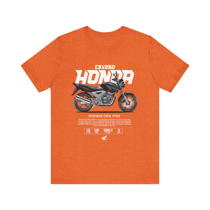 Honda CBX 250 Motorcycle Unisex Tee - Retro Style Short Sleeve T-shirt - CreativeRino