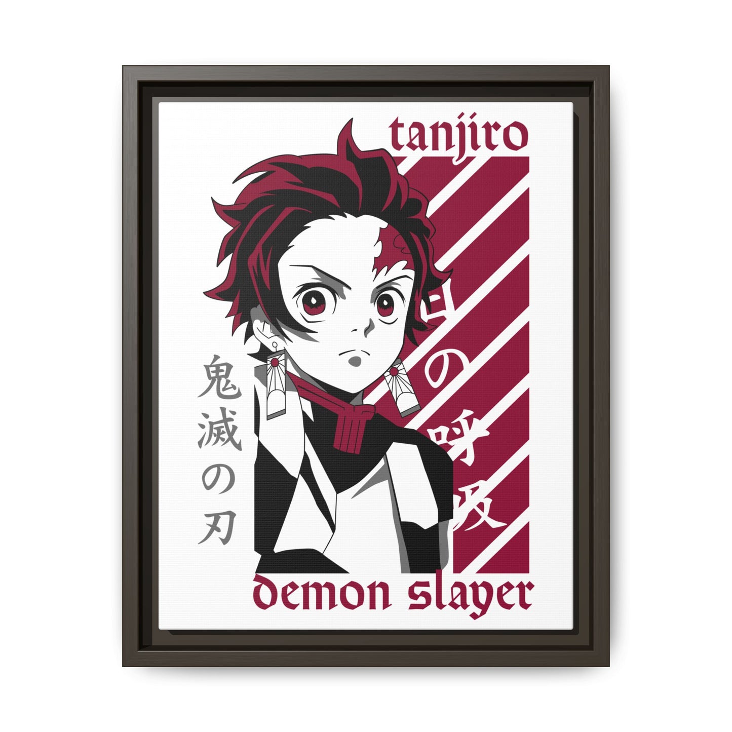 Anime-Inspired Framed Canvas Art - Demon Slayer Design featuring Iconic Character - CreativeRino