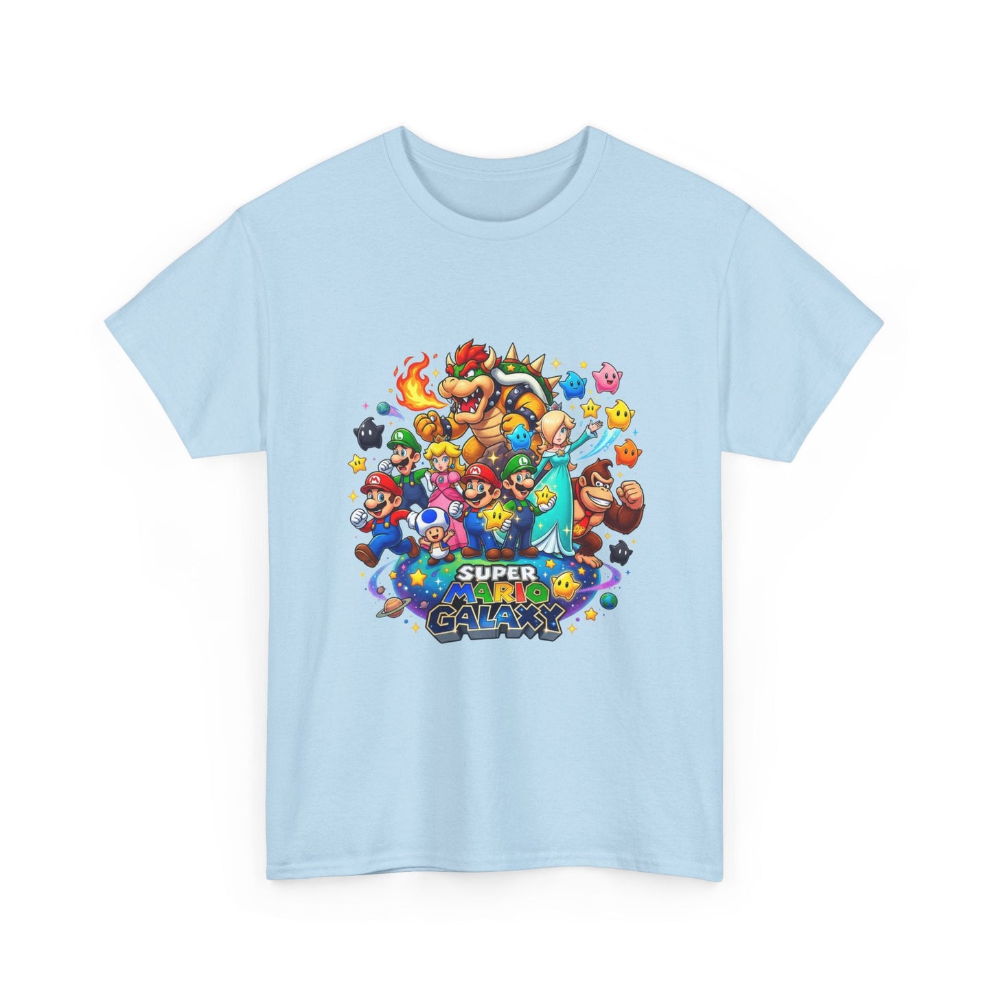Gaming Characters Graphic Tee — "Mario Galaxy" Colorful Arcade Crew T-Shirt Printify