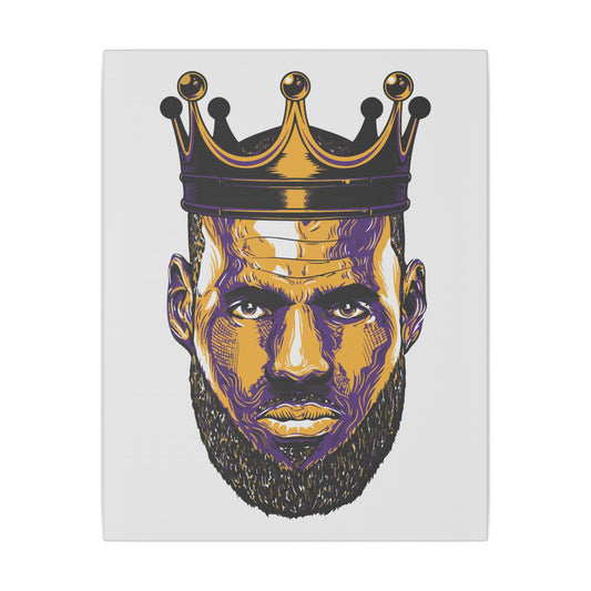 LeBron James Crowned Canvas Wall Art - Statement Piece for Basketball Fans - CreativeRino
