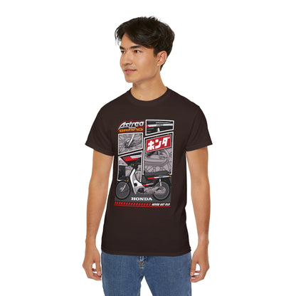 Honda Astrea Grand Vintage Motorcycle Tee - Retro Graphic Unisex Ultra Cotton T-Shirt - CreativeRino