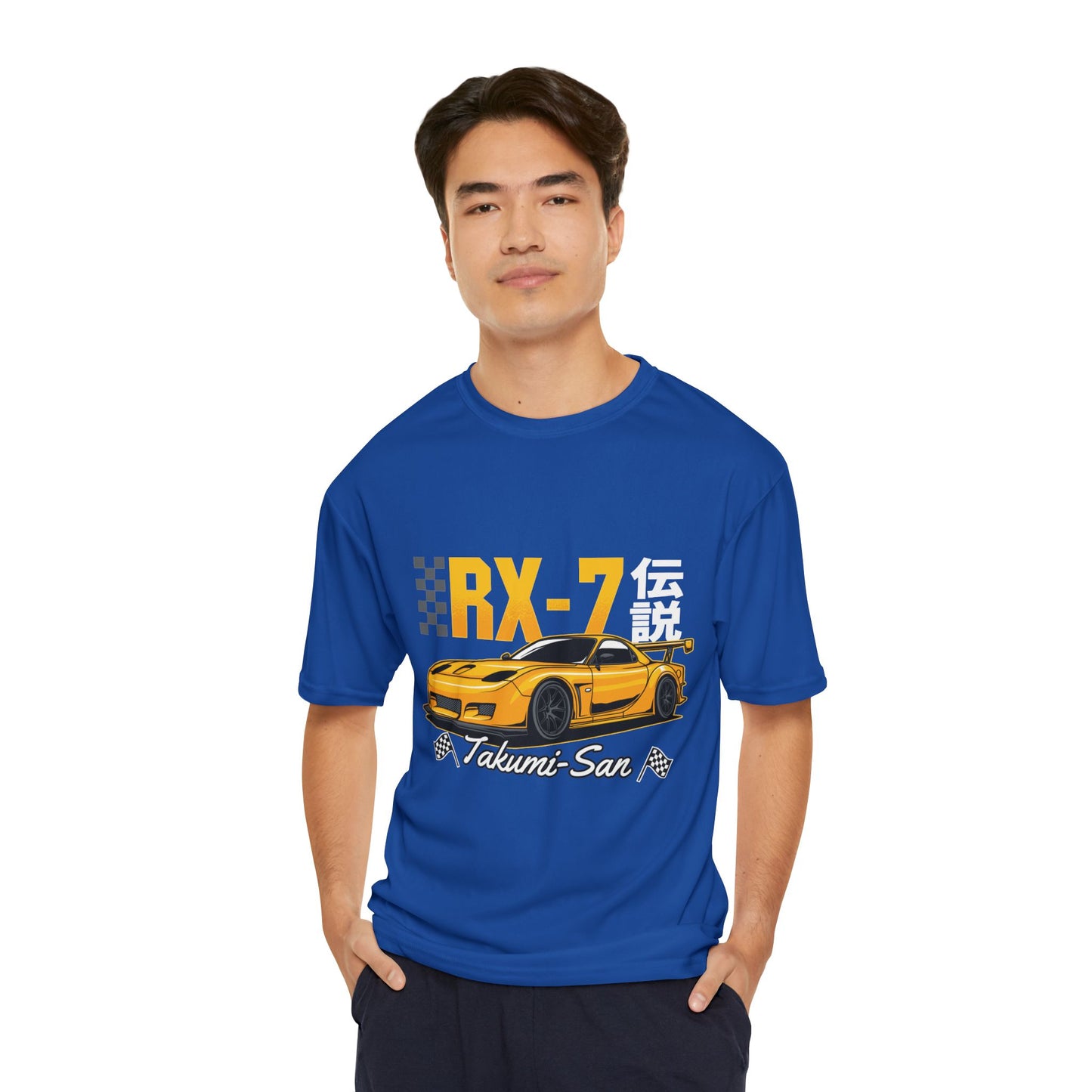 Men's Performance T-Shirt - RX-7 Takumi-San Racing Tee - CreativeRino