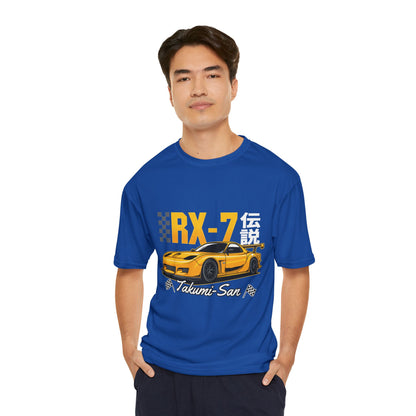 Men's Performance T-Shirt - RX-7 Takumi-San Racing Tee - CreativeRino