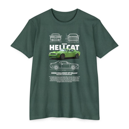 Dodge Charger SRT Hellcat Graphic T-Shirt - Unisex Car Enthusiast Apparel - CreativeRino