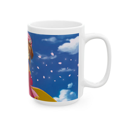 Magical Sakura Pair Ceramic Mug Perfect for Anime Fans - CreativeRino