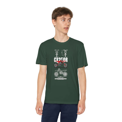 CX 250R Youth Motorcycle Competitor Tee - Stylish Graphic T-shirt for Young Riders - CreativeRino