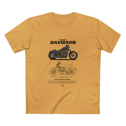 Harley Davidson Sportster Vintage Motorcycle Tee - Classic Biker Style T-shirt - CreativeRino