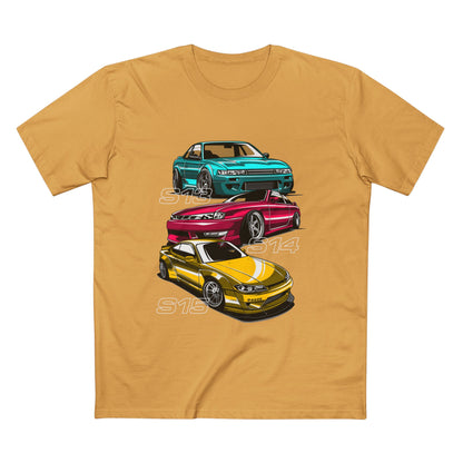 Classic Car Enthusiast Tee - S13, S14, S15 Car T-shirt Designs - CreativeRino