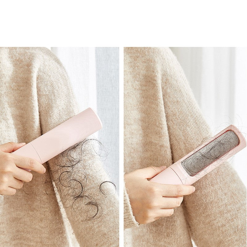 2-in-1 Reusable Pet Hair Remover Brush & Lint Roller – Self Cleaning Portable Fur Remover for Cat & Dog Hair, Clothes, Sofa, Carpet & Furniture Cleaning Tool CreativeRino