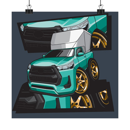 Truck Matte Square Posters - Heavy Truck Design for Car Enthusiasts - CreativeRino
