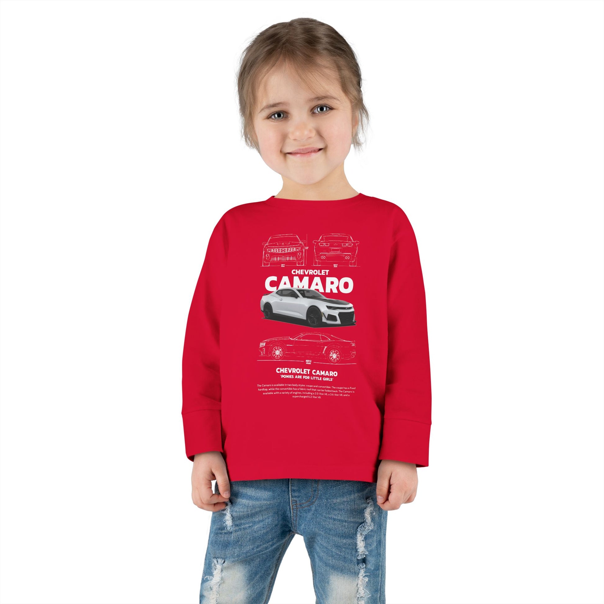 Chevrolet Camaro Toddler Long Sleeve Tee – Perfect Gift for Young Car Enthusiasts - CreativeRino