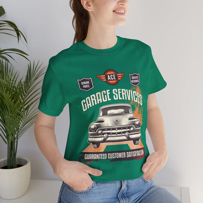Classic Car Garage Unisex Jersey Short Sleeve Tee - CreativeRino