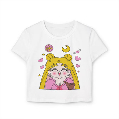 Cute Cartoon Baby Tee - Sailor Moon T-shirt Design for Girls - CreativeRino