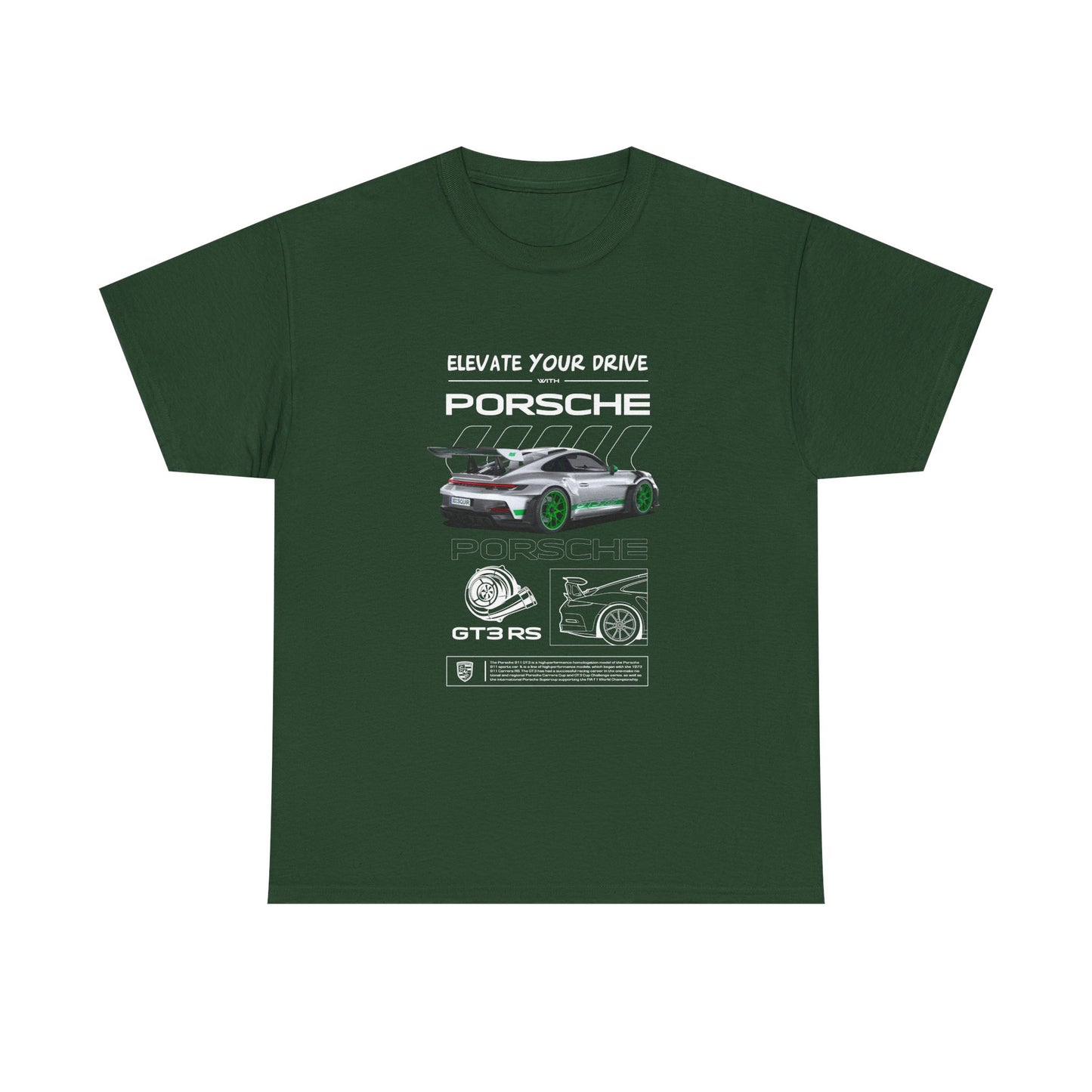 Porsche 911 Elevate Your Drive Unisex Heavy Cotton Tee - CreativeRino