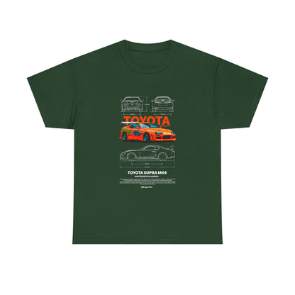Toyota Supra MK4 Unisex Heavy Cotton Tee - Car Enthusiast Shirt - CreativeRino