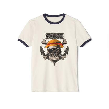 One Piece Unisex Cotton Ringer T-shirt - Anime Graphic Tee - CreativeRino