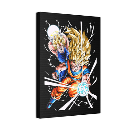 Dragon Ball Z Canvas Art Print - Energetic Super Saiyan Artwork - CreativeRino