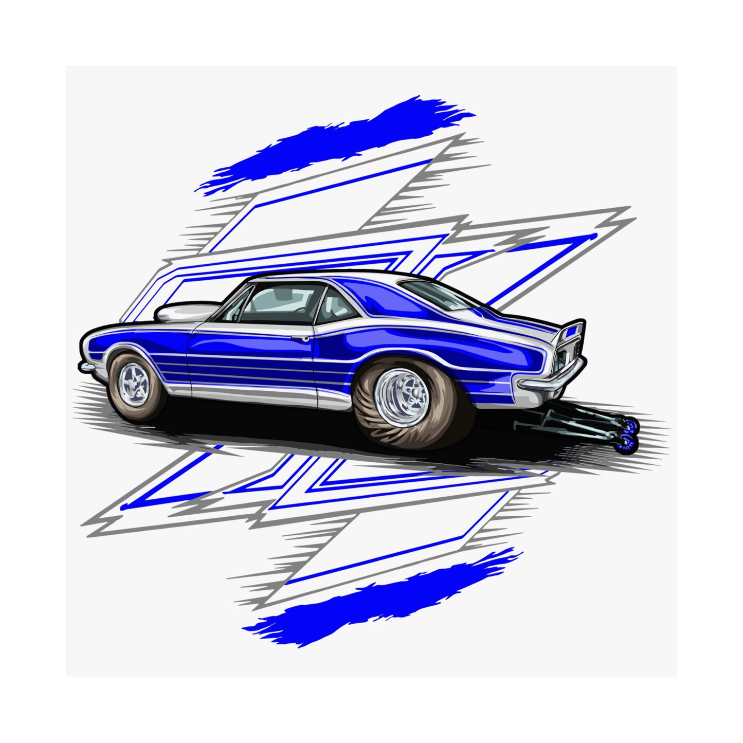 Vintage Car Matte Square Poster - Automotive Wall Art, Perfect for Car Enthusiasts - CreativeRino