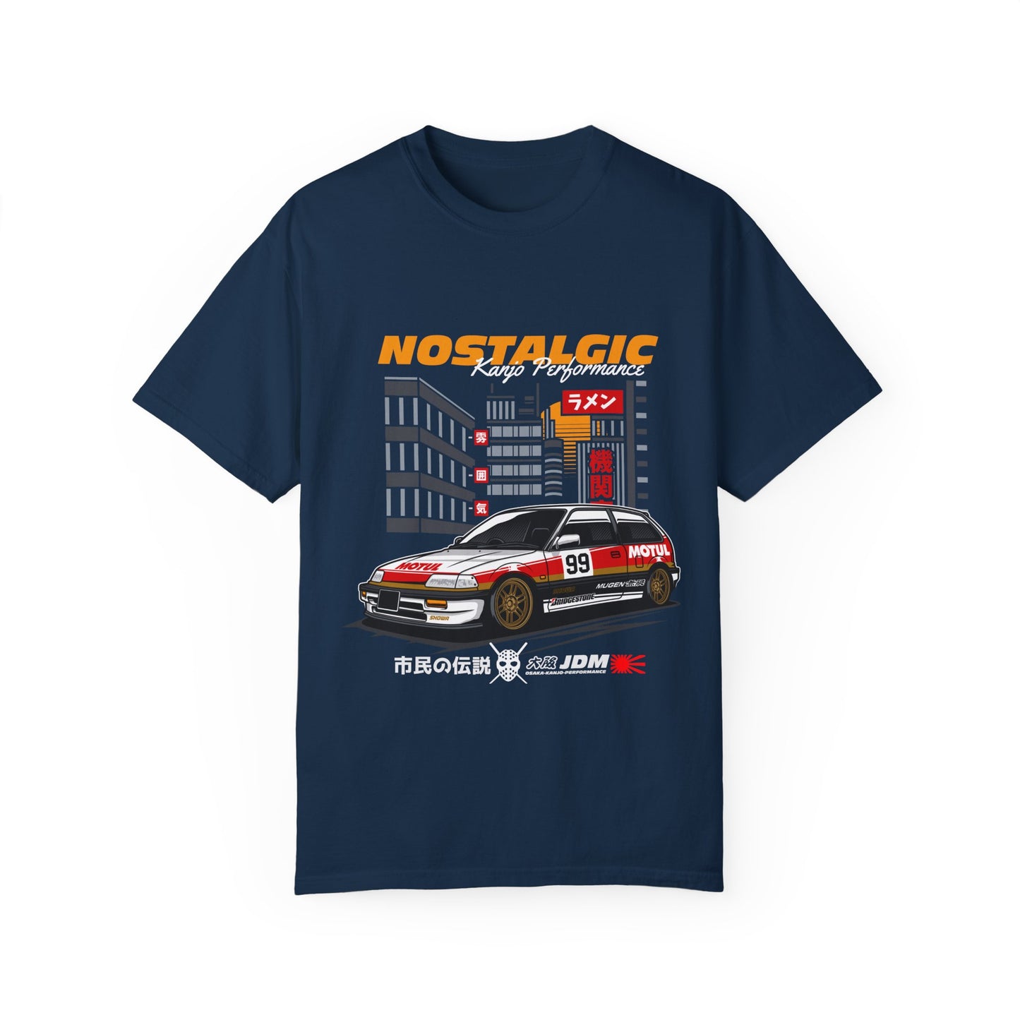 Nostalgic JDM Racer T-shirt - Unisex Garment-Dyed Tee - CreativeRino